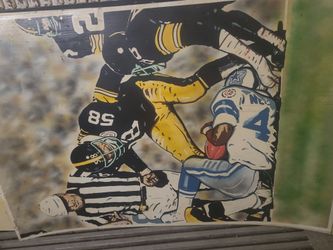 Jack Lambert hand painted mural 4'×6' from Oasis Bar