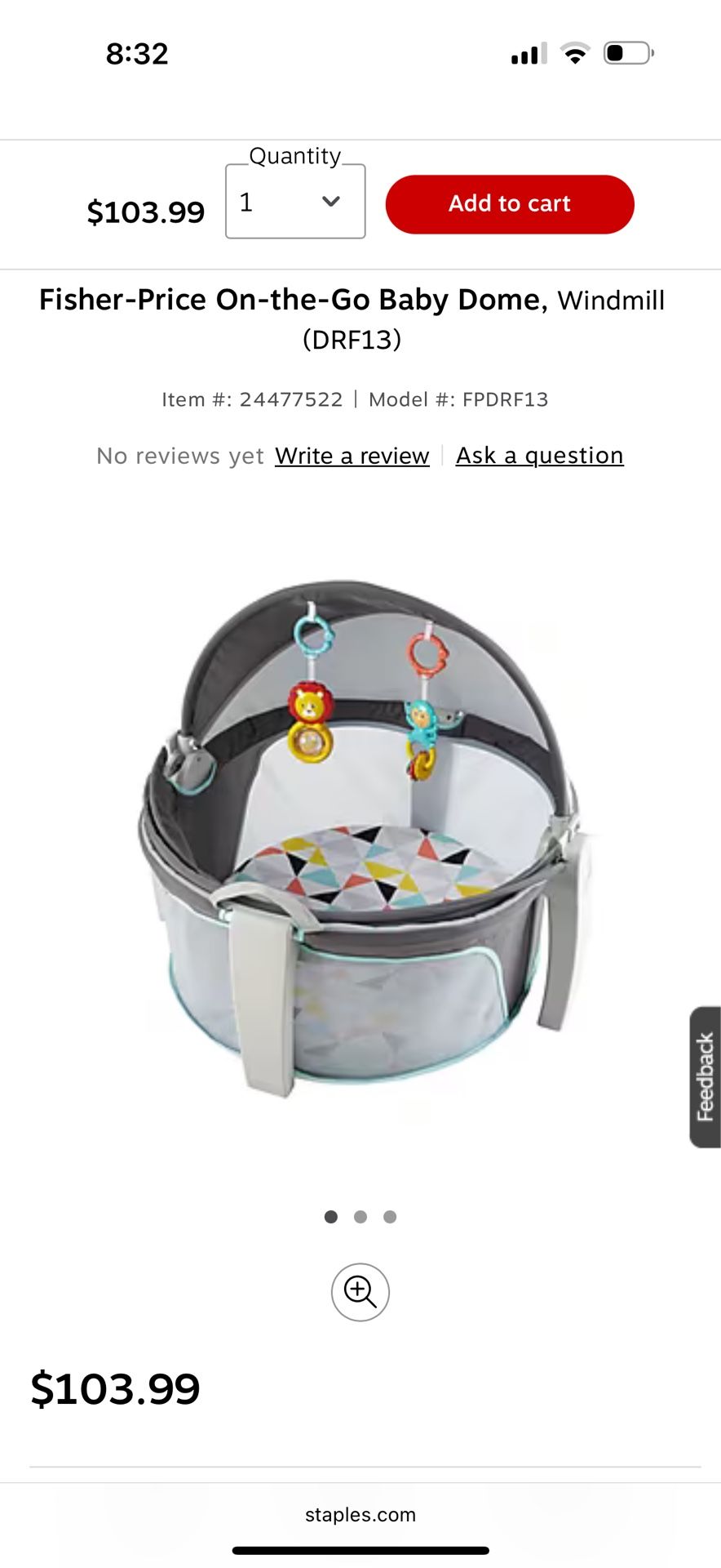 New Fisher price Baby Dome