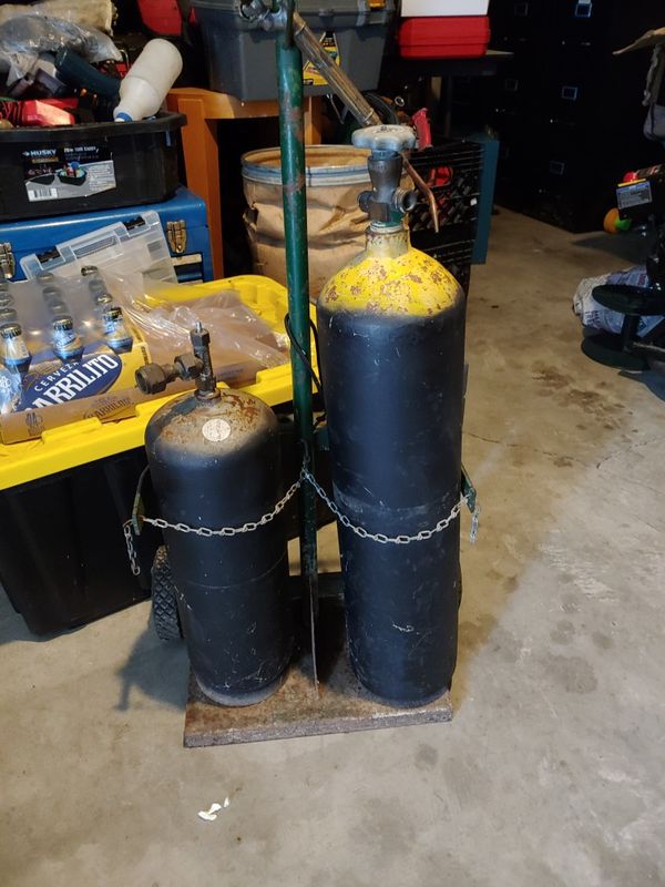 Portable Torch Kit with Oxygen and Acetylene Tanks for Sale in
