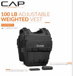 NEW CAP Adjustable Weighted Vest 100 lbs for Strength Training, Running & Workouts, Weight Vest for Men & Women, Fitness Training Vest
