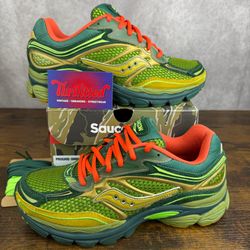 Saucony ProGrid Omni 9 x Starcow Nature Acts, Man Does Size 7.5 S70869-1 Green/Orange Men’s Shoes OG Rare