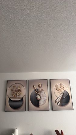 3 piece sleek modern triptych! .