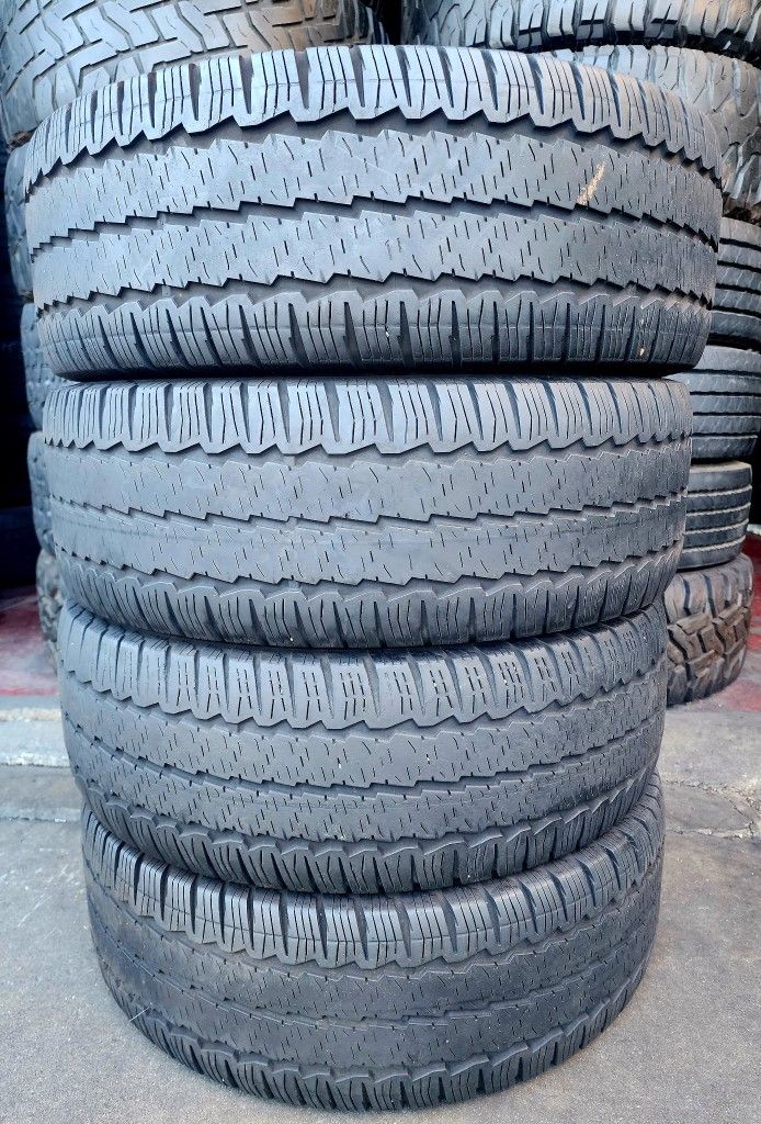 4 USED TIRES CONTINENTAL 235/65/16 C