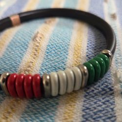 Adult Italian Bracelet Red White Green 