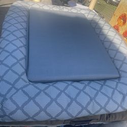 Large gray dog bed