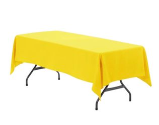 Bright Yellow Cotton Tablecloth