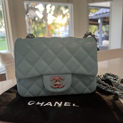 Chanel Light Blue Bag Mini