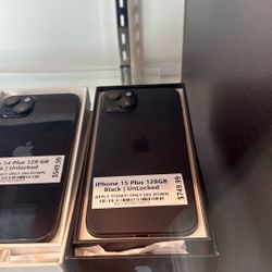 Apple iPhone 15 Plus 128 -256GB Black Unlocked for All Carrier Pro With Tmobile 11 Gen 12 Mobile ATT Max 15 Verizon Straight 13 Metro 16 spectrum 