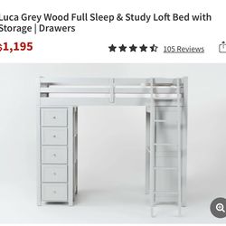loft bed size :full