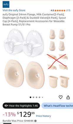 Eufy S1 Breastpump Parts New OBO
