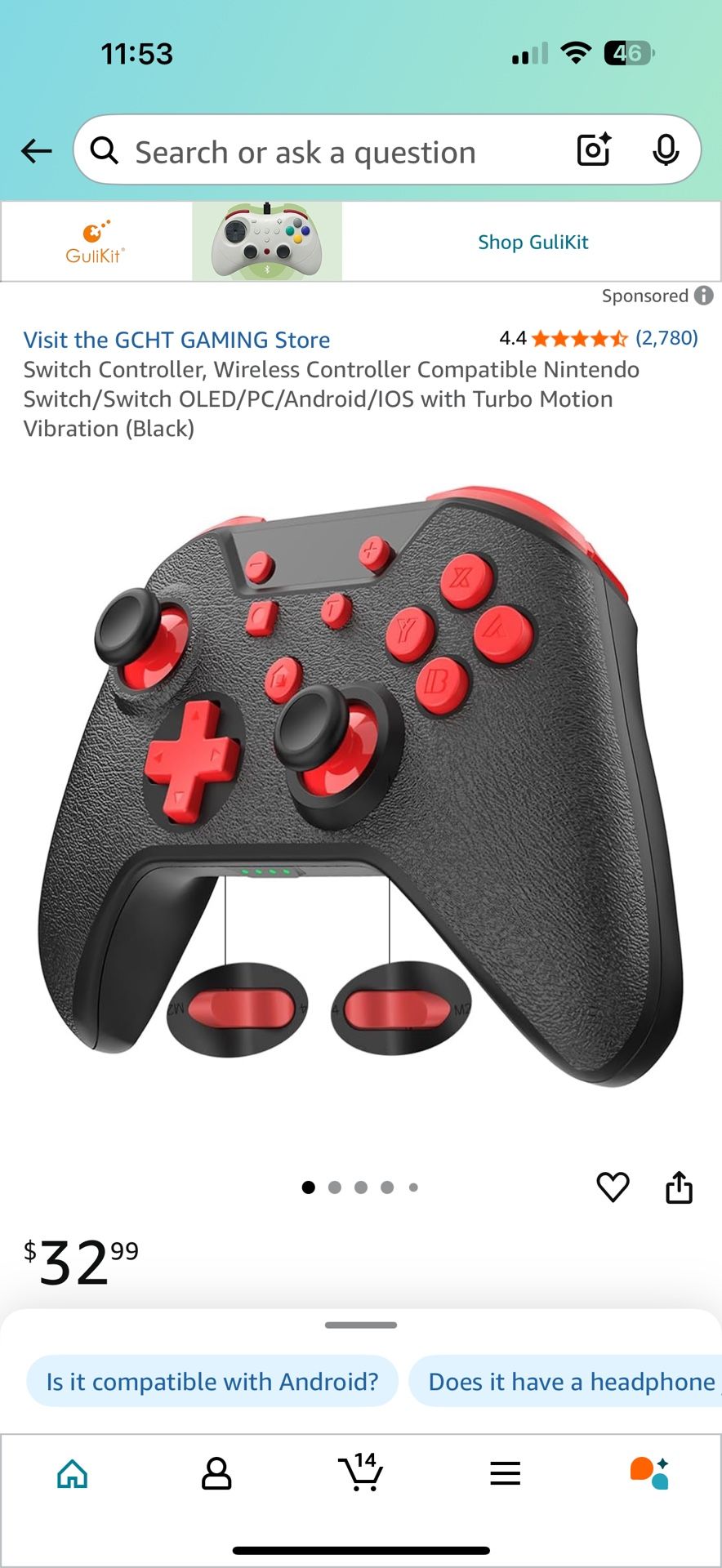 Switch Controller, Wireless Controller Compatible Nintendo Switch