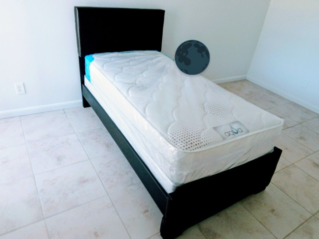 $275 Twin Bed Frame With Mattress And Box Spring Brand New Free Delivery Same-day