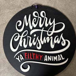 Large Wooden Door Christmas Sign