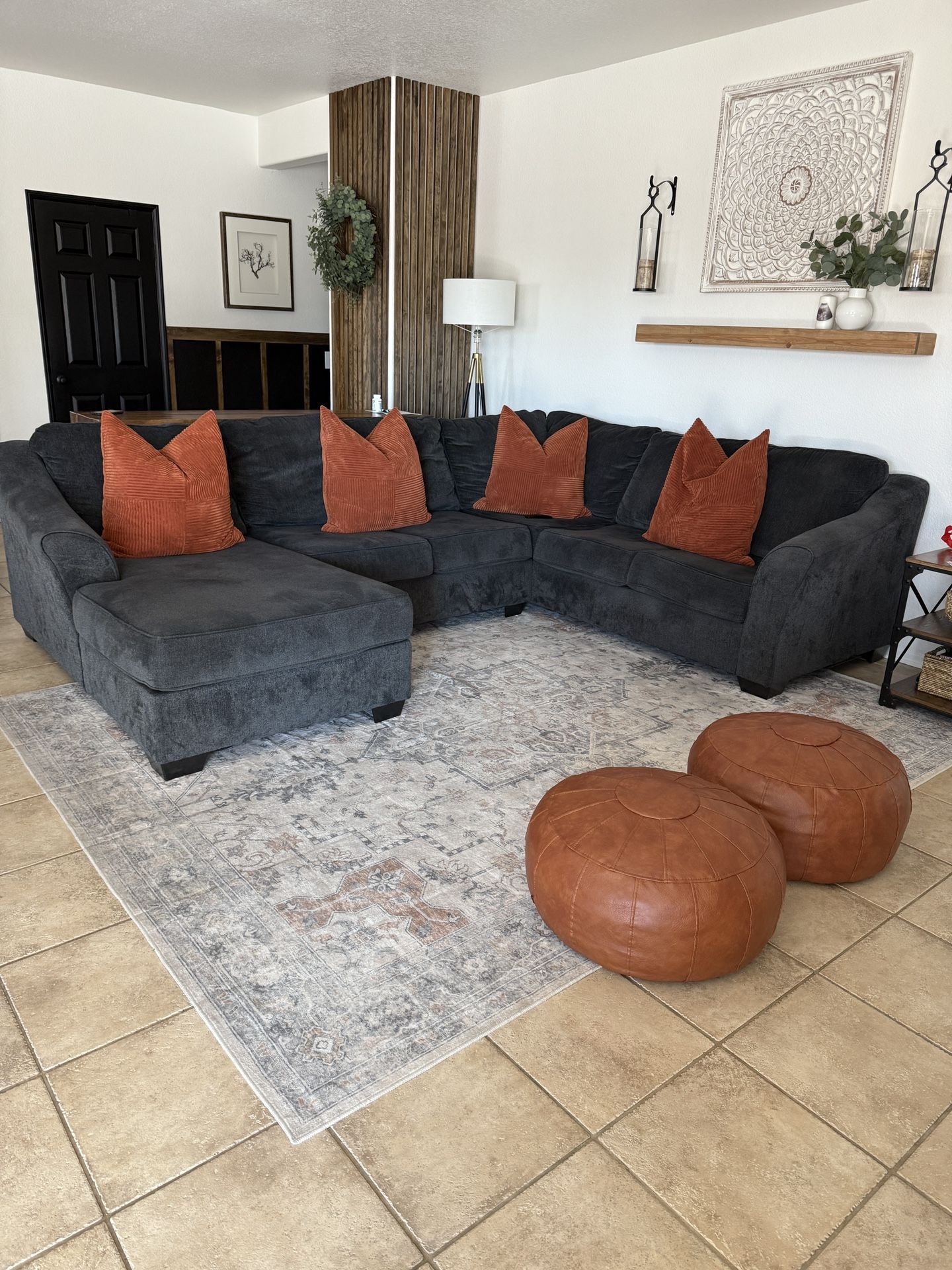 Oversized Sectional Blue/Grey