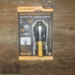 8 in 1 Screwdriver with Flashlight, Multi Functional 8 in 1 Screwdrivers Tool Set with Worklight for Household, Auto