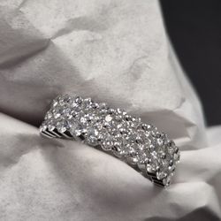 Diamond Pave Ring 14K White Gold 1.78ctw