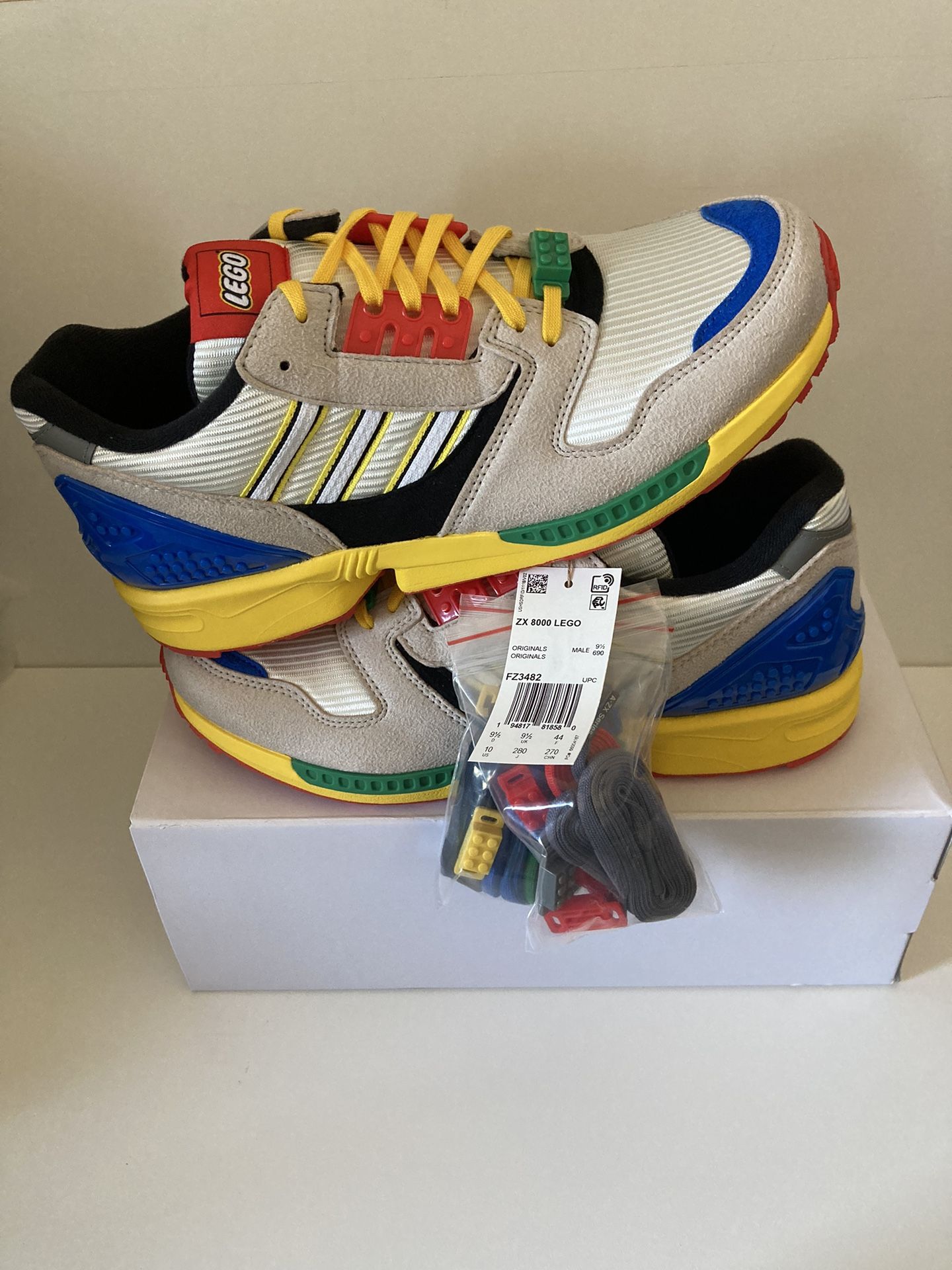 Adidas ZX 8000 Lego Shoes Size 10 Men's