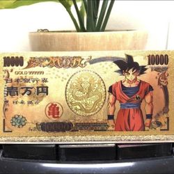 Goku (Dragon Ball Z) 24k Gold Plated Banknote