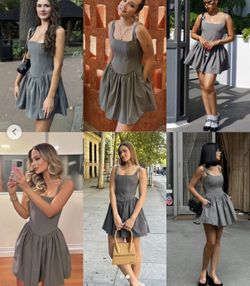 Zara Corset Dress In Gray