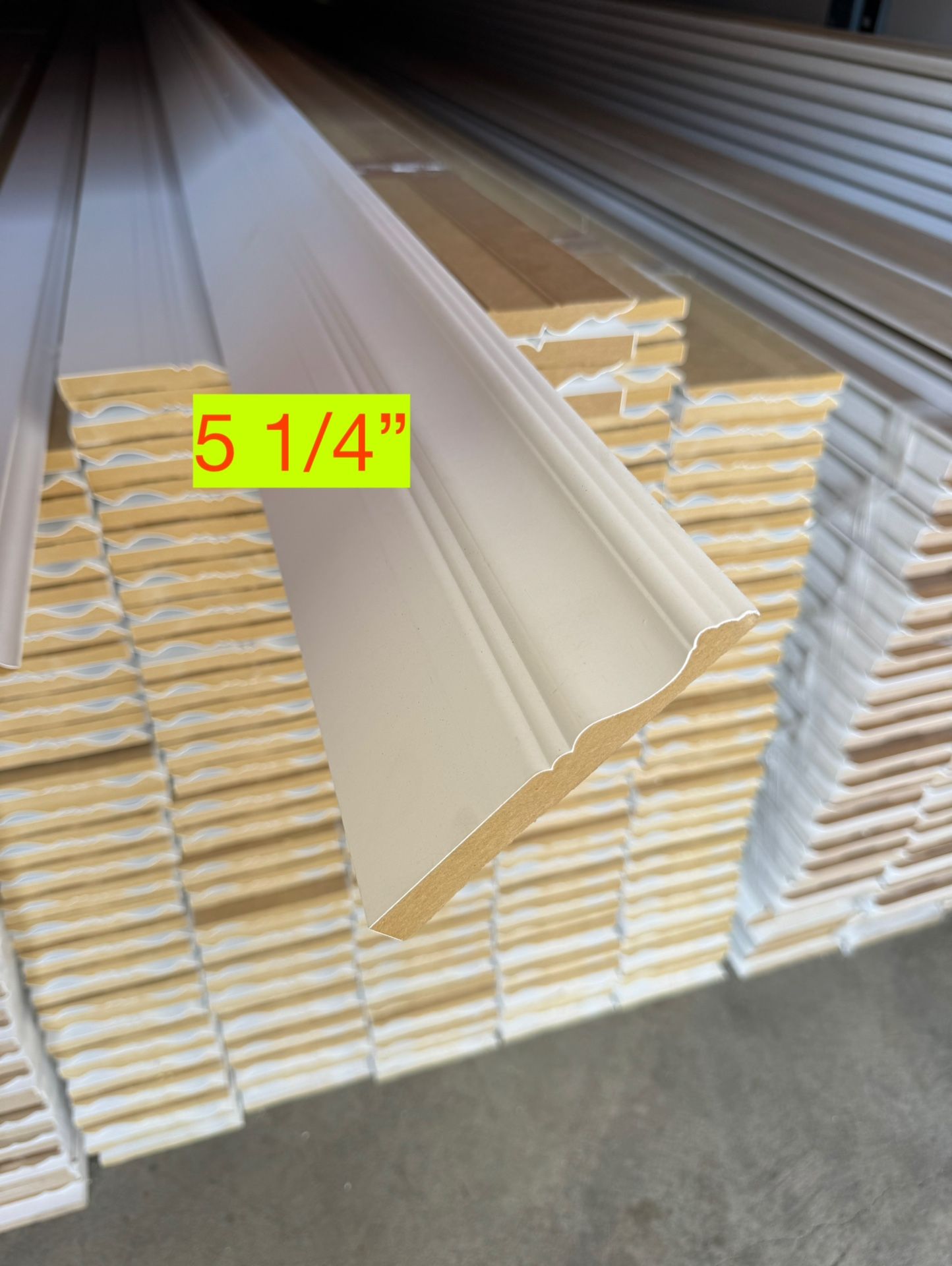 5 ¼” MDF Baseboard- Just $13/Board