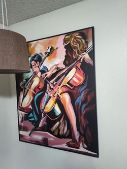 Large “Cello Duo” Canvas Wall Art – 41” × 51” – Artists Guild of America🔥