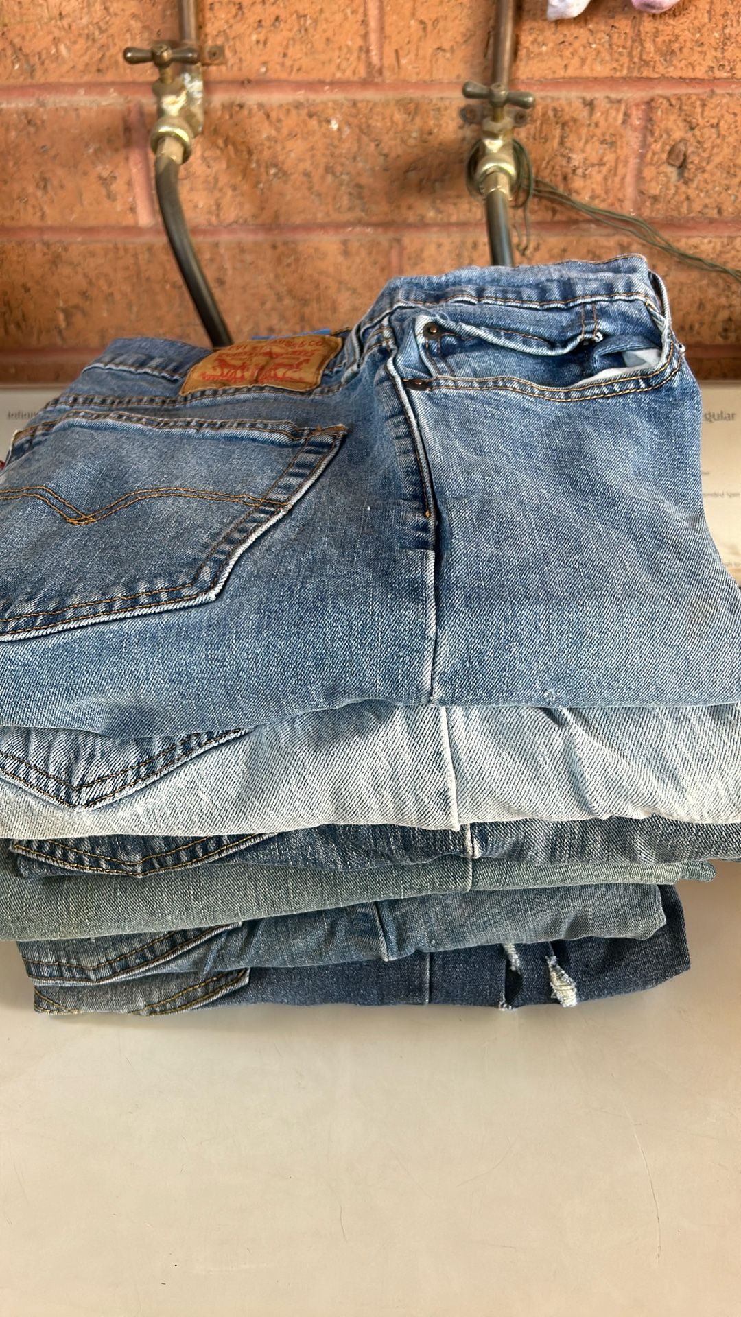6 pairs Of Work Denims 36x30. 3 Are Levi All
