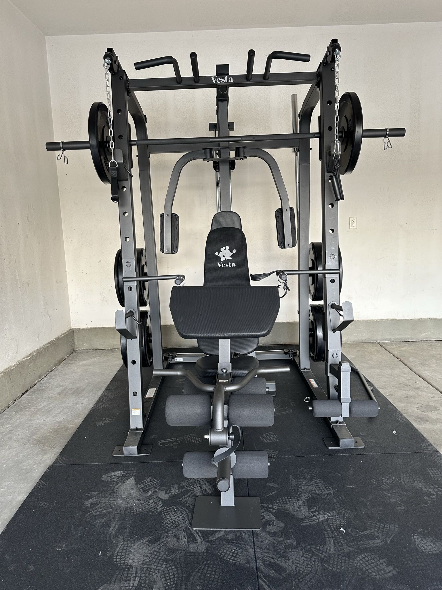 Smith Machine SM1001/FID Adj Bench/Gym Equipment/Fitness/Squat Rack/‼️⭕️WEIGHTS AND OLYMPIC BARBELL SOLD INDIVIDUALLY ⭕️‼️FREE DELIVERY🚚