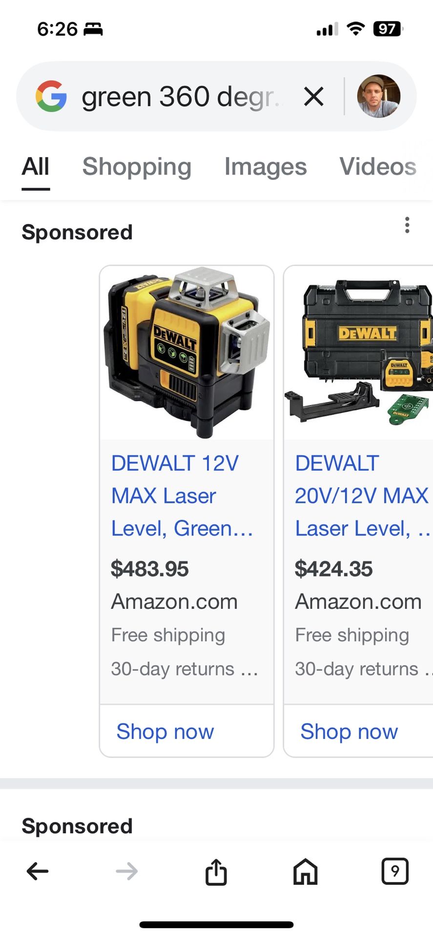 DeWalt Green 360 Degree Laser