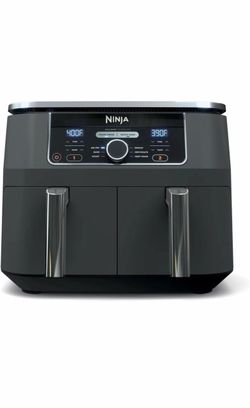 Ninja AD150 Foodi 8 Quart 6-in-1 DualZone 2-Basket Air Fryer with 2 Independent Frying Baskets, Match Cook & Smart Finish to Roast, Broil, Dehydrate &