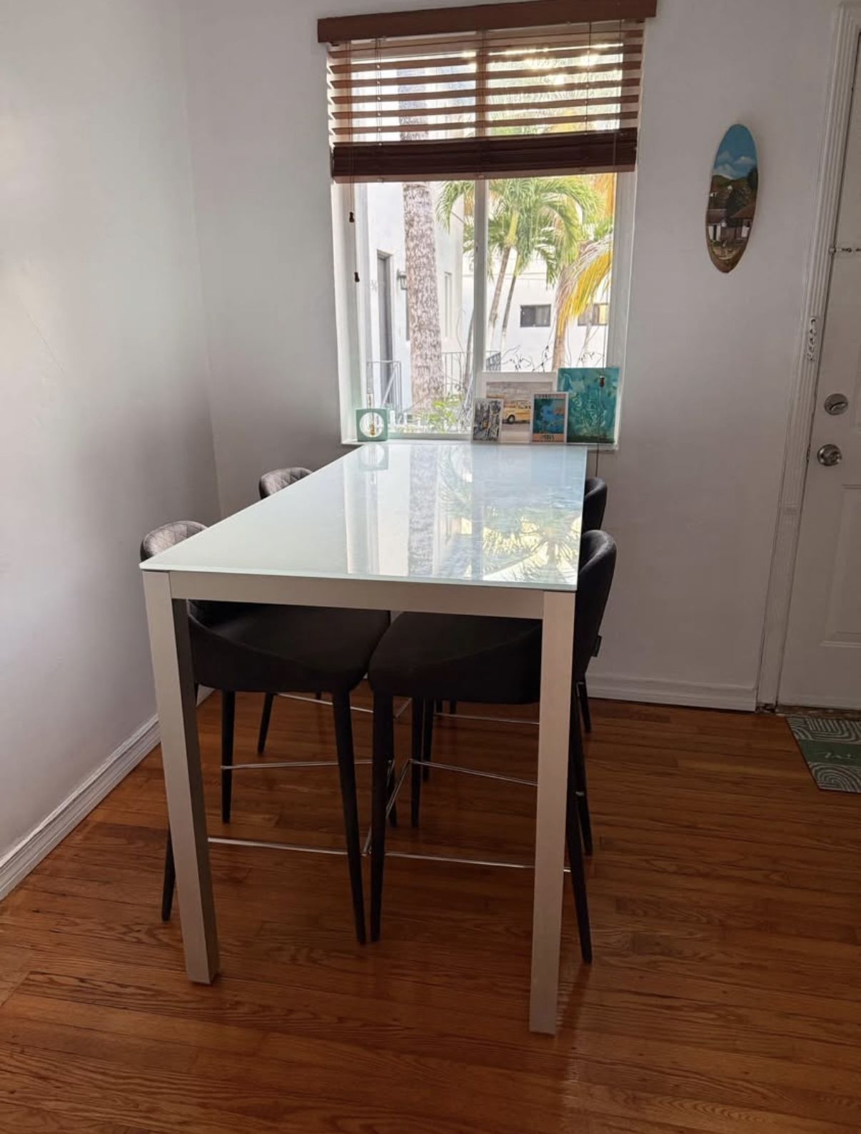 Glass table and chairs