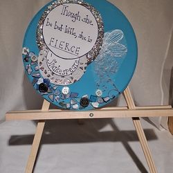 New Handmade Embellished Sign With Shakespeare's quote.