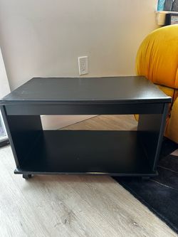 Black TV Stand with Casters