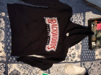 Men's Black Backwoods Bart Simpson Hoodie Size L Preowned 