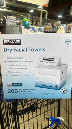Dry facial towels by Kirkland signature