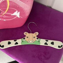Sturdy Wooden Painted In Happy Design Kids Clothing Hanger