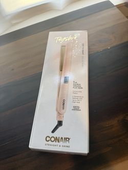 Tayshia by Conair Double Ceramic 1" Flat Iron Hair Straightener Peach CS224T