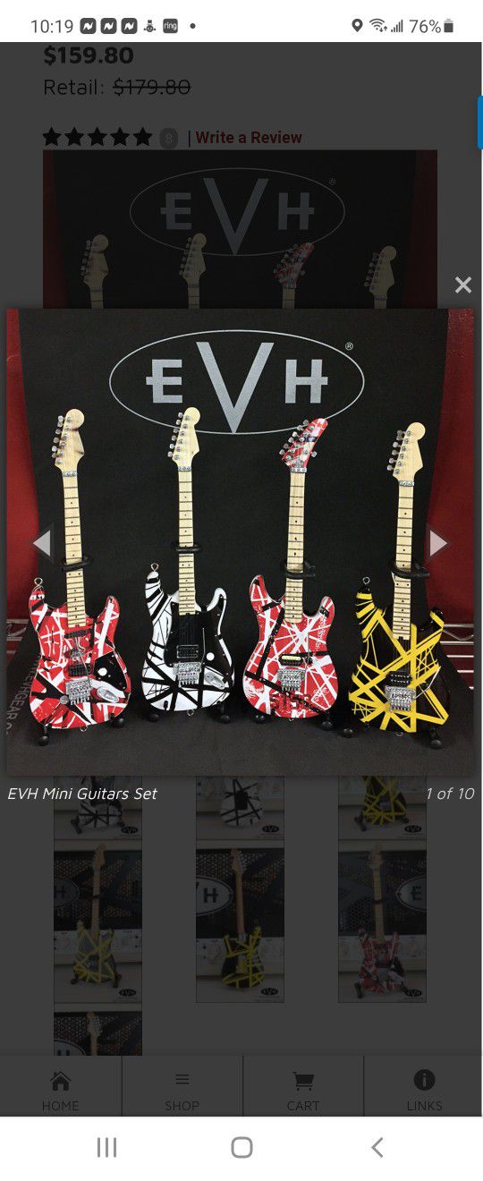 Eddie Van Halen Mini Fender Guitar