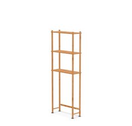 AmazerBath Bamboo Over The Toilet Storage Shelf, 3-Tier Bathroom Over Toilet Organizer Rack, Freestanding Above Toilet Shelf for Bathroom, Laundry, Sp