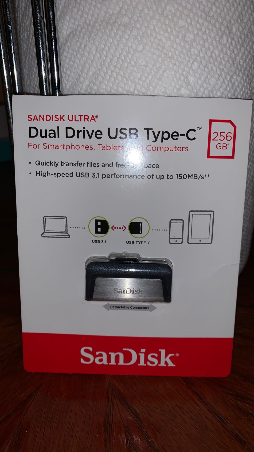 SanDisk Dual Drive USB Type - C. 256 GB.