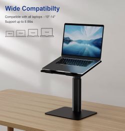 BESIGN LSX6 Laptop Stand | Black Ergonomic Adjustable Notebook Riser