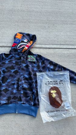 BAPE Shark Full-Zip Blue Camo Hoodie