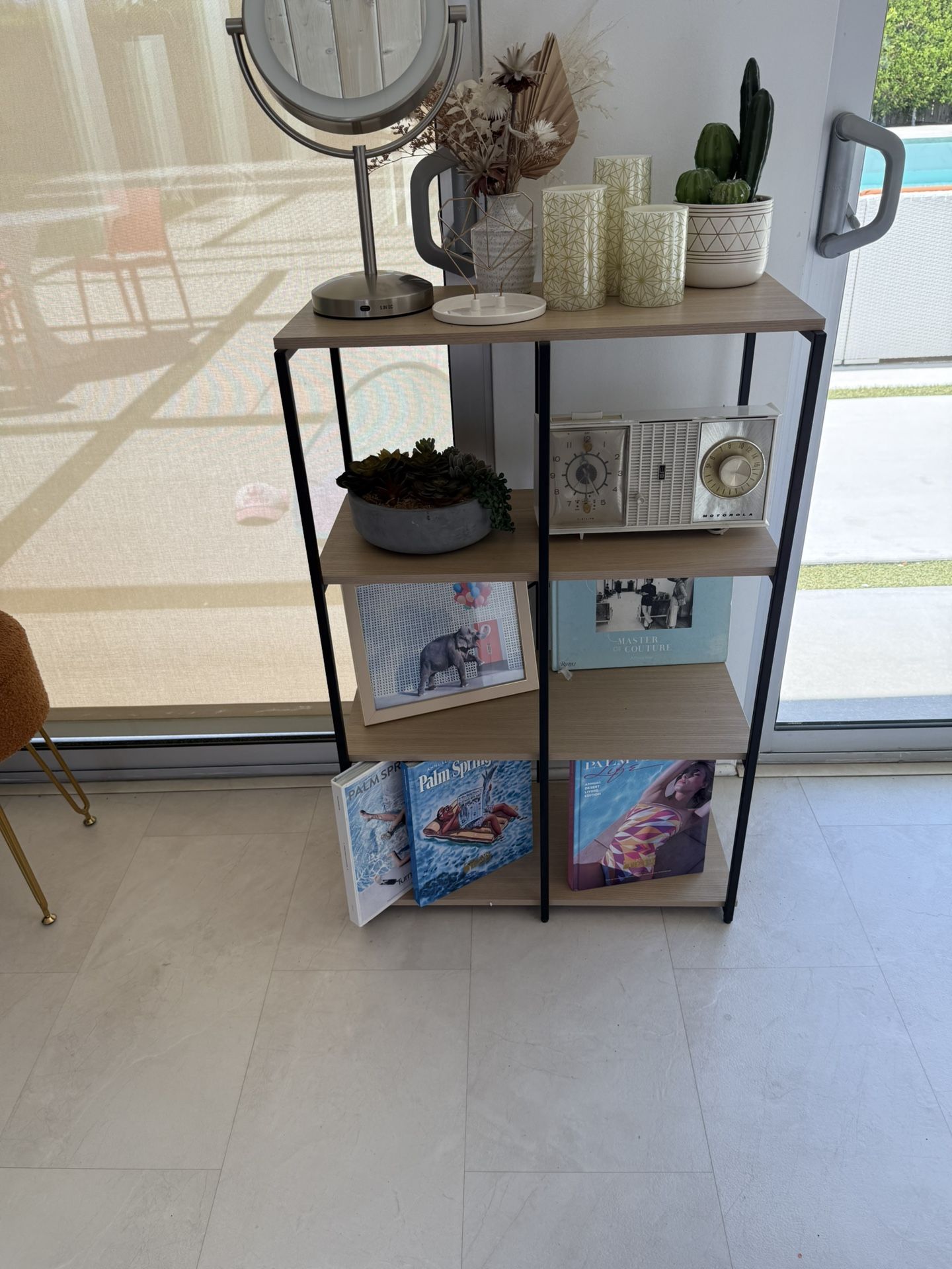 Palm Springs decor and Shelving Unit