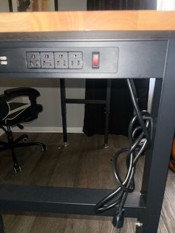 Desk with Built-In Power Strip workbench