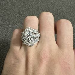14k white gold jared 5 carat lab grown VS diamond ring!
