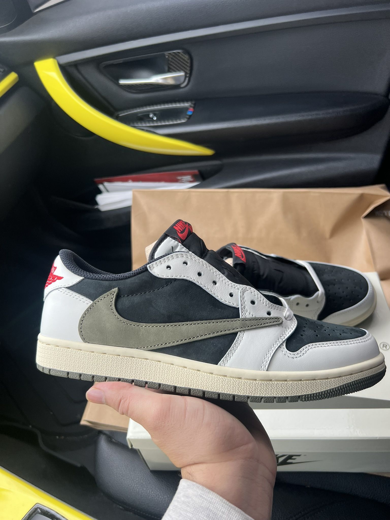 Travis Jordan 1 Low Black Olive Size 9 Men / 10.5 Women