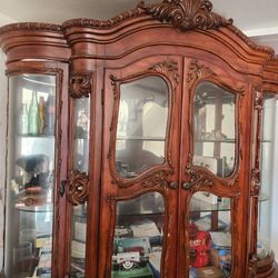 Wooden Hutch Display Cabinet 