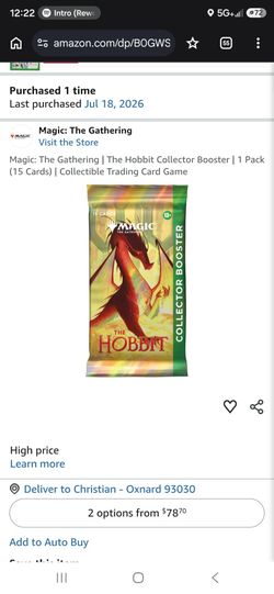 The hobbit Magic cards