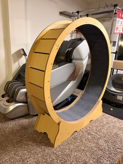 Large Cat Exercise Wheel with Carpet Running Surface