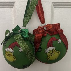 Christmas Grinch Fabric Ornaments