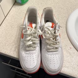 Nike Air Force Orange & White